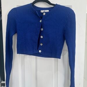 437 Cropped Knit Cardigan